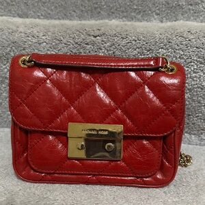 Michael Kors Red Quilted Mini Bag